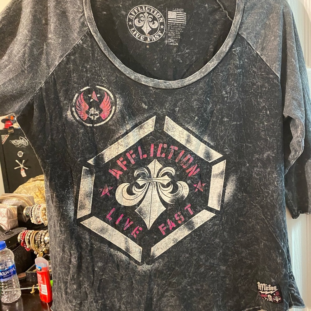 Affliction half sleeve T-shirt